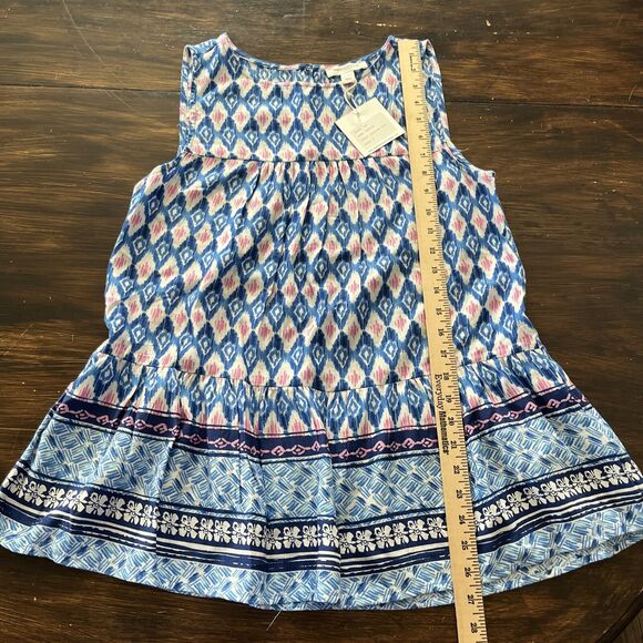 NWT Beach Lunch Lounge Blue Kaylee Sleeveless Peplum Top - Moroccan Tile -Size S - Picture 10 of 11